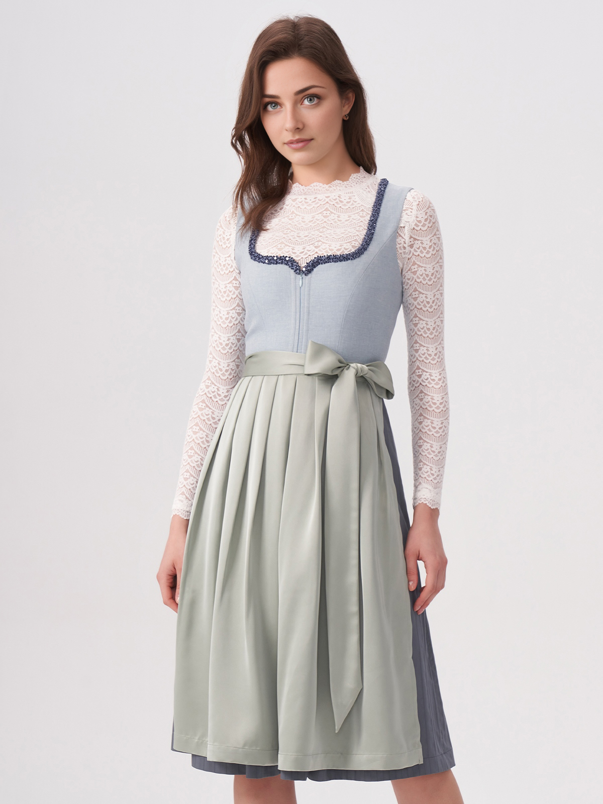 Traditionelles blaues Dirndl