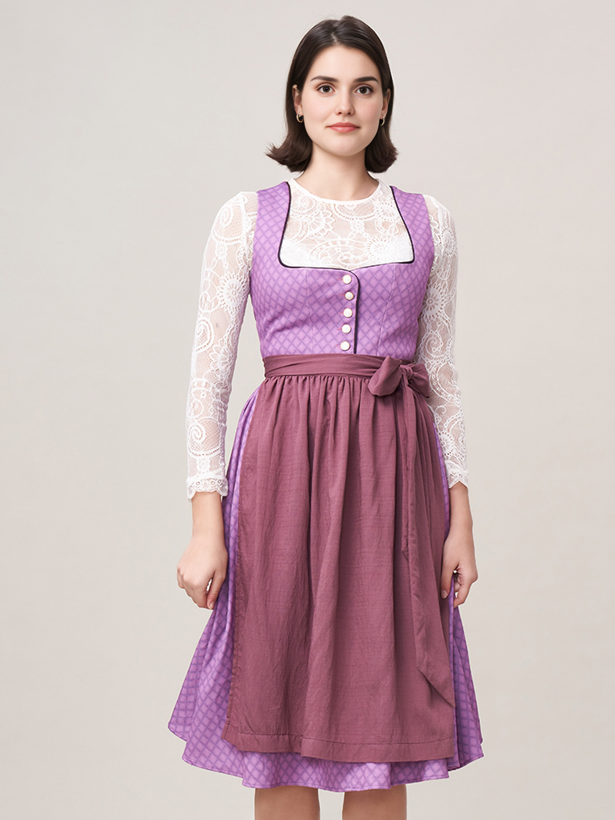 Dirndl in Lila – Eleganz und Tradition