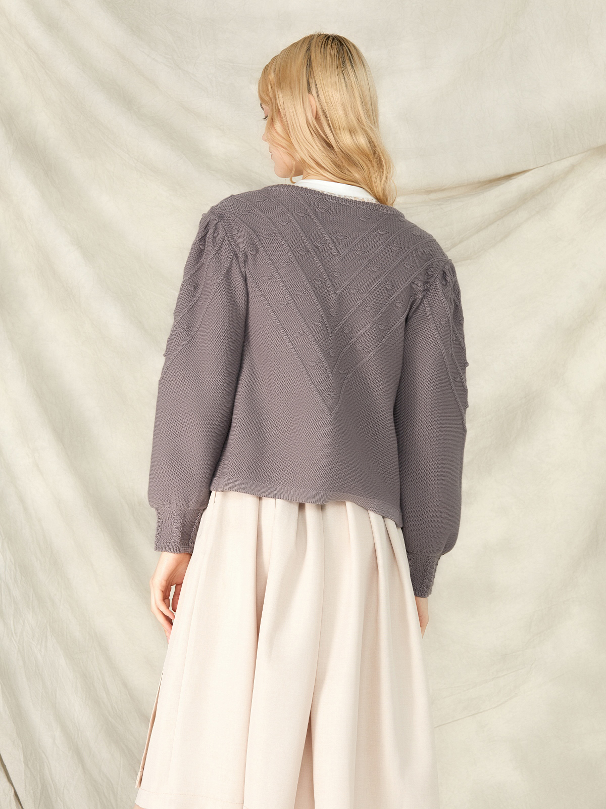 Dirndl mit grauem Strickmuster