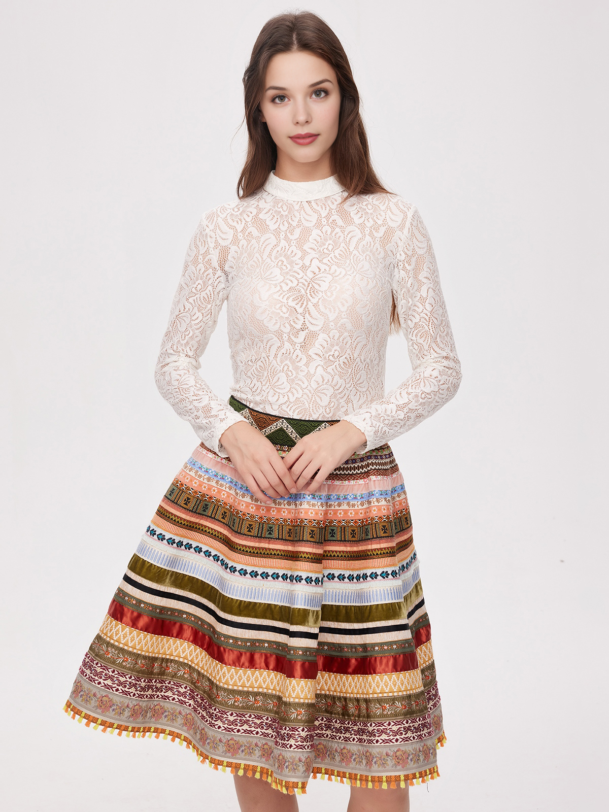 Modernes Mei Dirndl in Braun