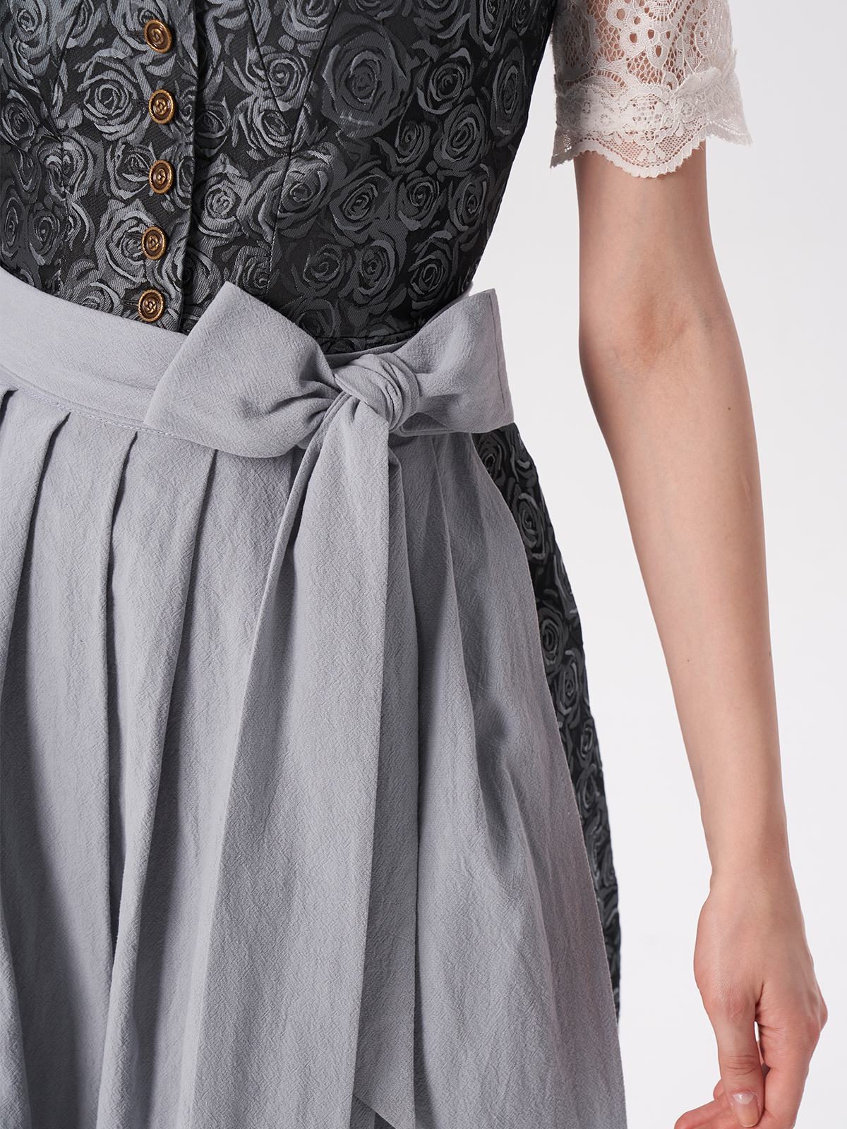 Modernes blaues Ehreer Dirndl mit Reißverschluss