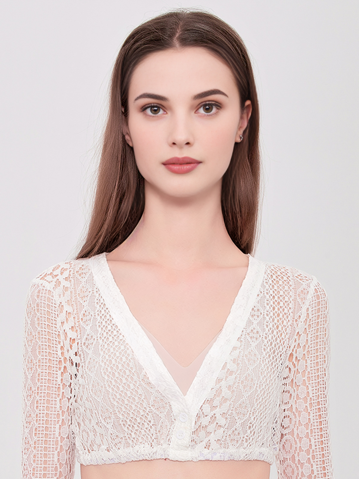 Elegante Dirndlbluse in Weiß