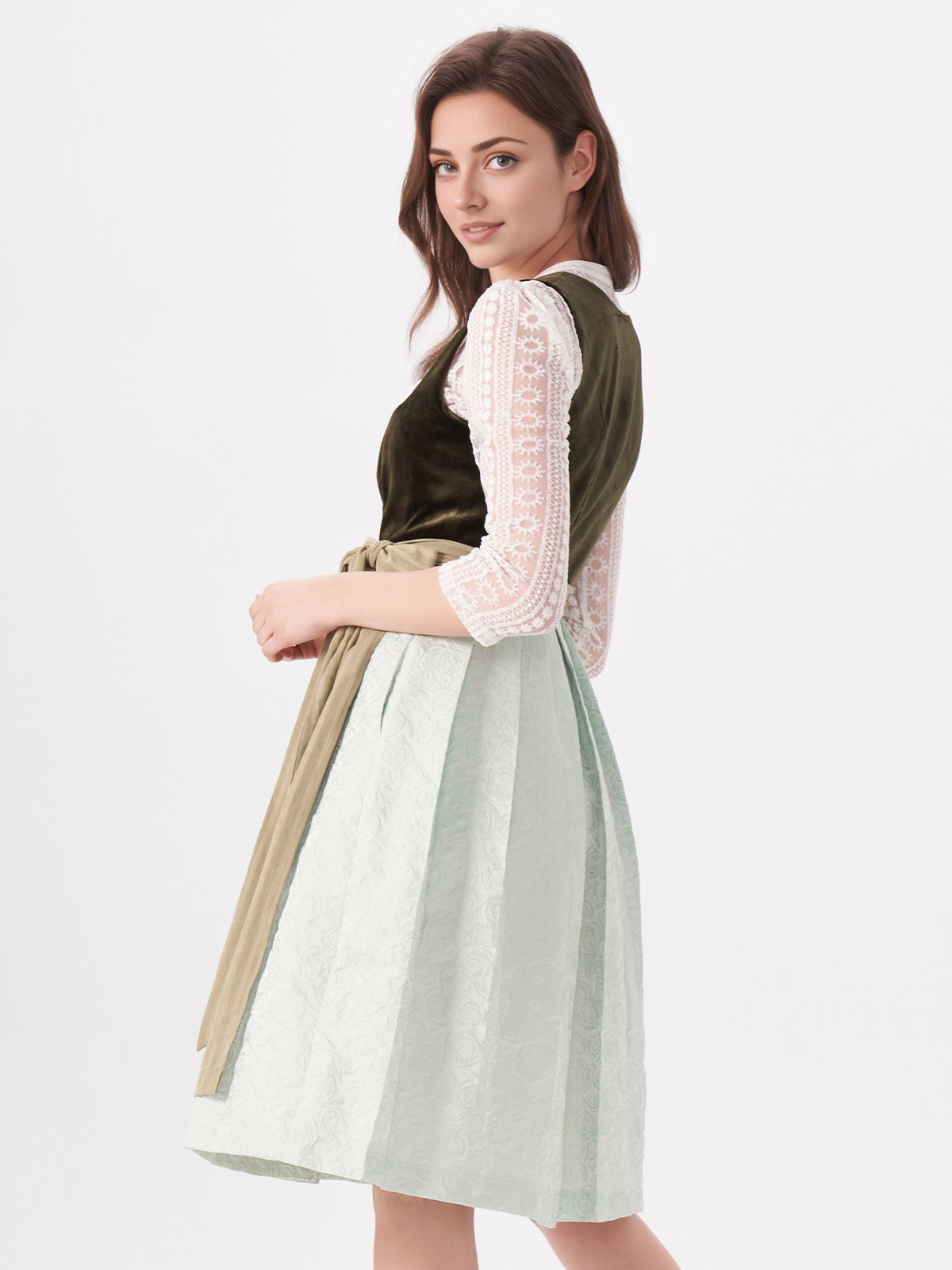 Modernes Diendl in Grün