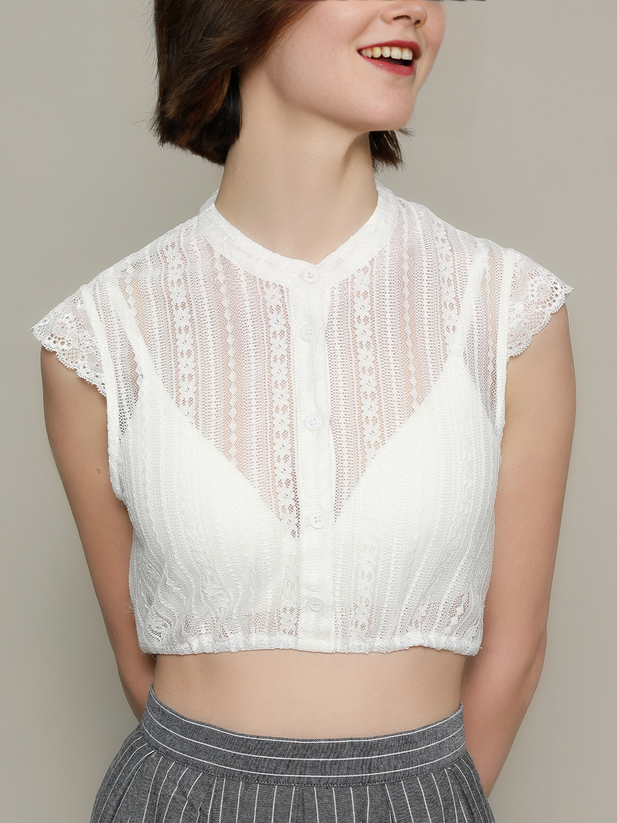 Dirndl Bluse in Weiß