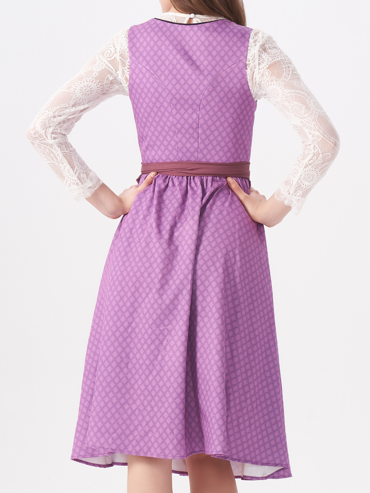 Dirndl mit Spitzenbody in lila