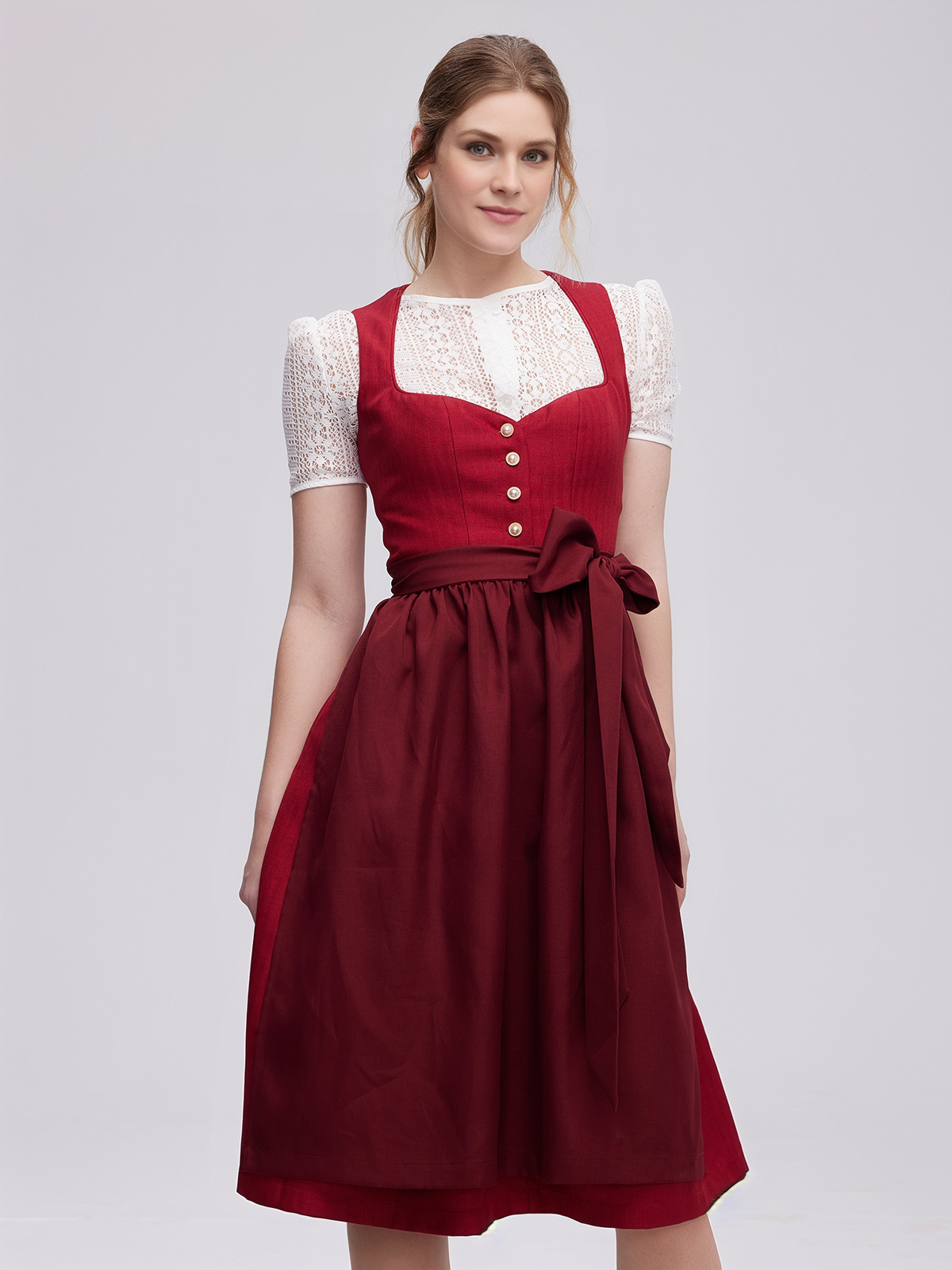 Dirndl in Grau-Schwarz