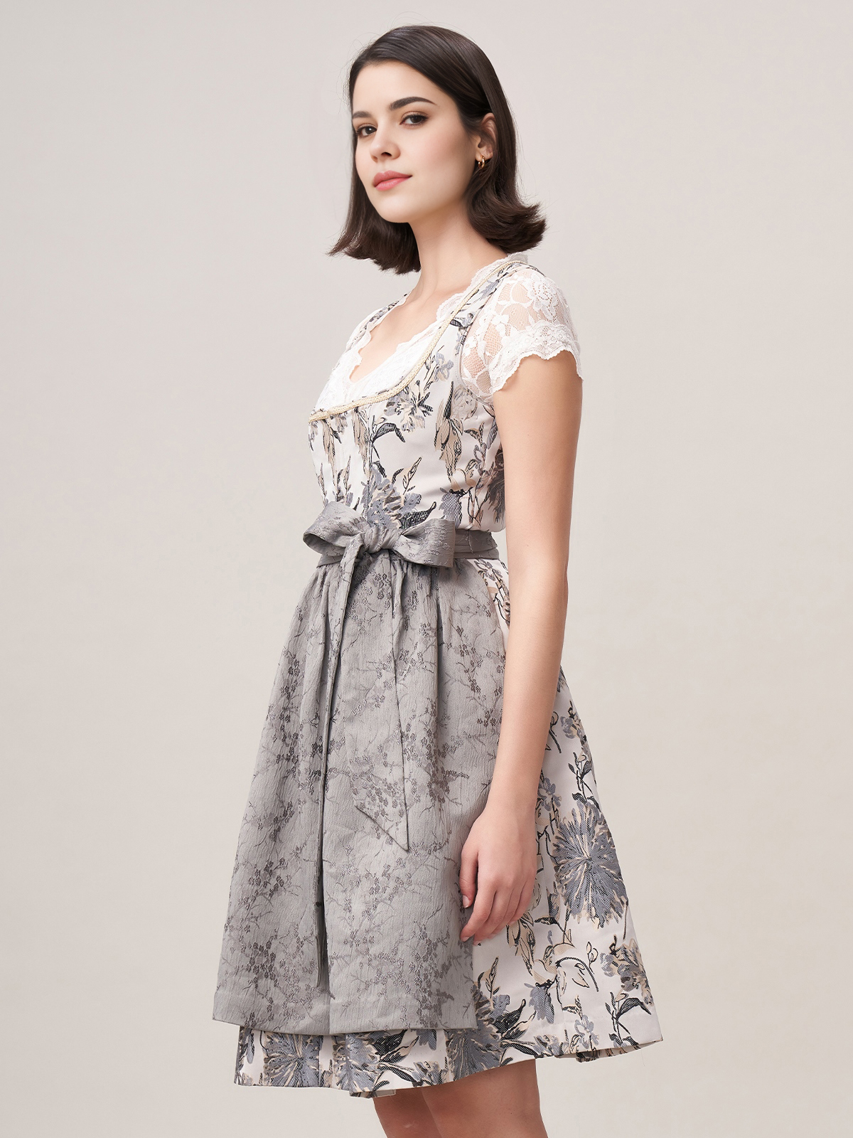 Graue Lederhose mit modernem Design