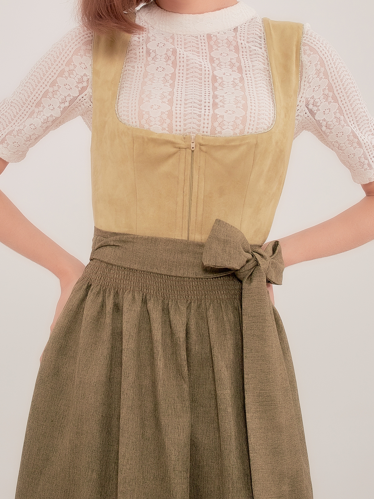 Dirndl in Grün mit perfekter Passform