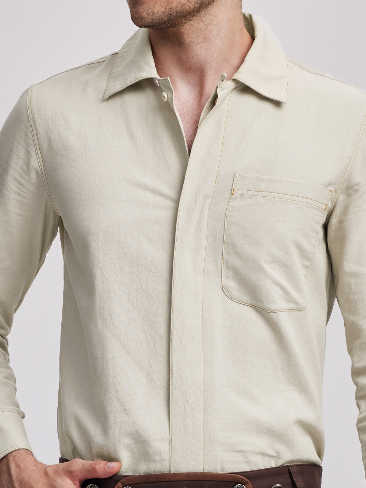 Dirndl Bluse in Beige