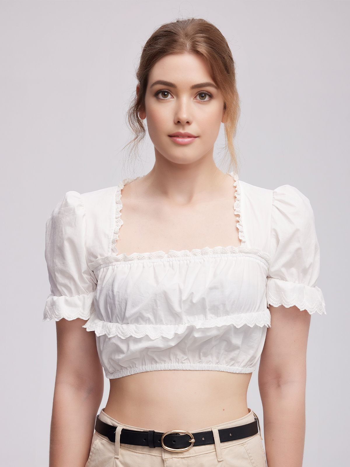 Dirndl Bluse in Weiß