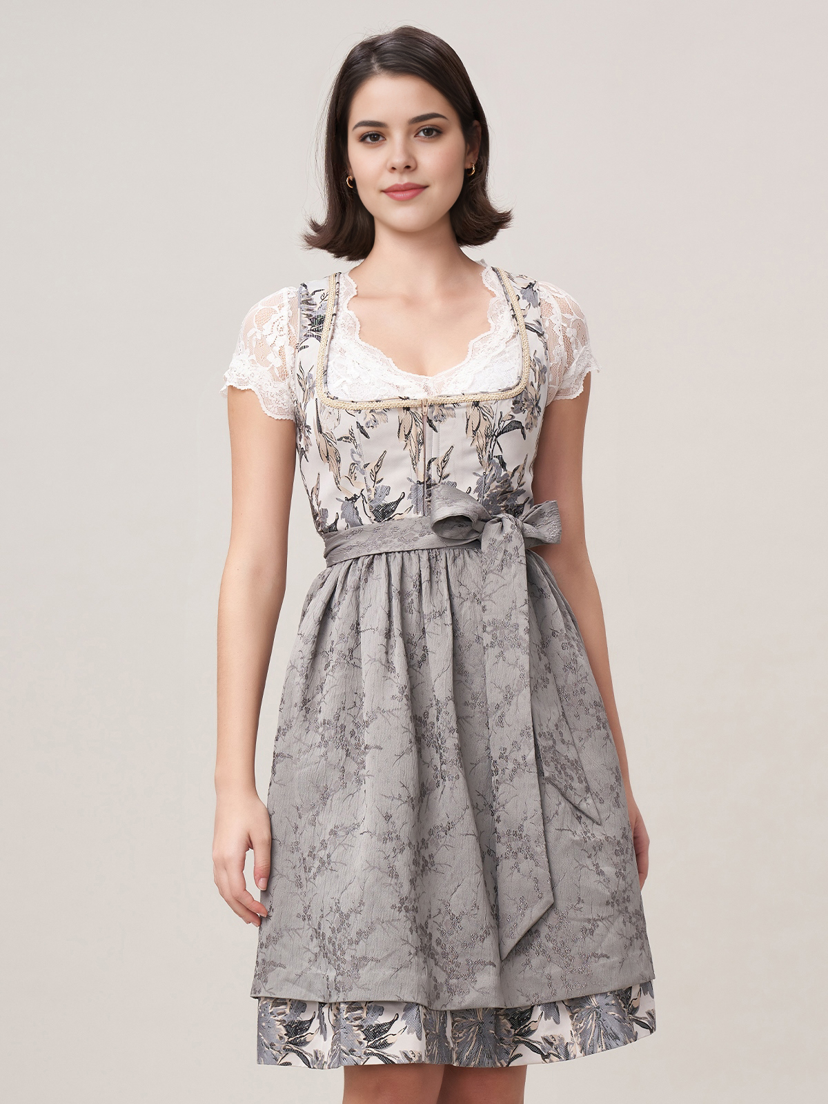 Modernes graues Dirndl von Ehreer